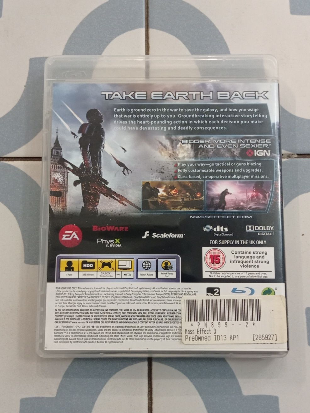 Mass Effect 3 PS3 PlayStation 3 gra