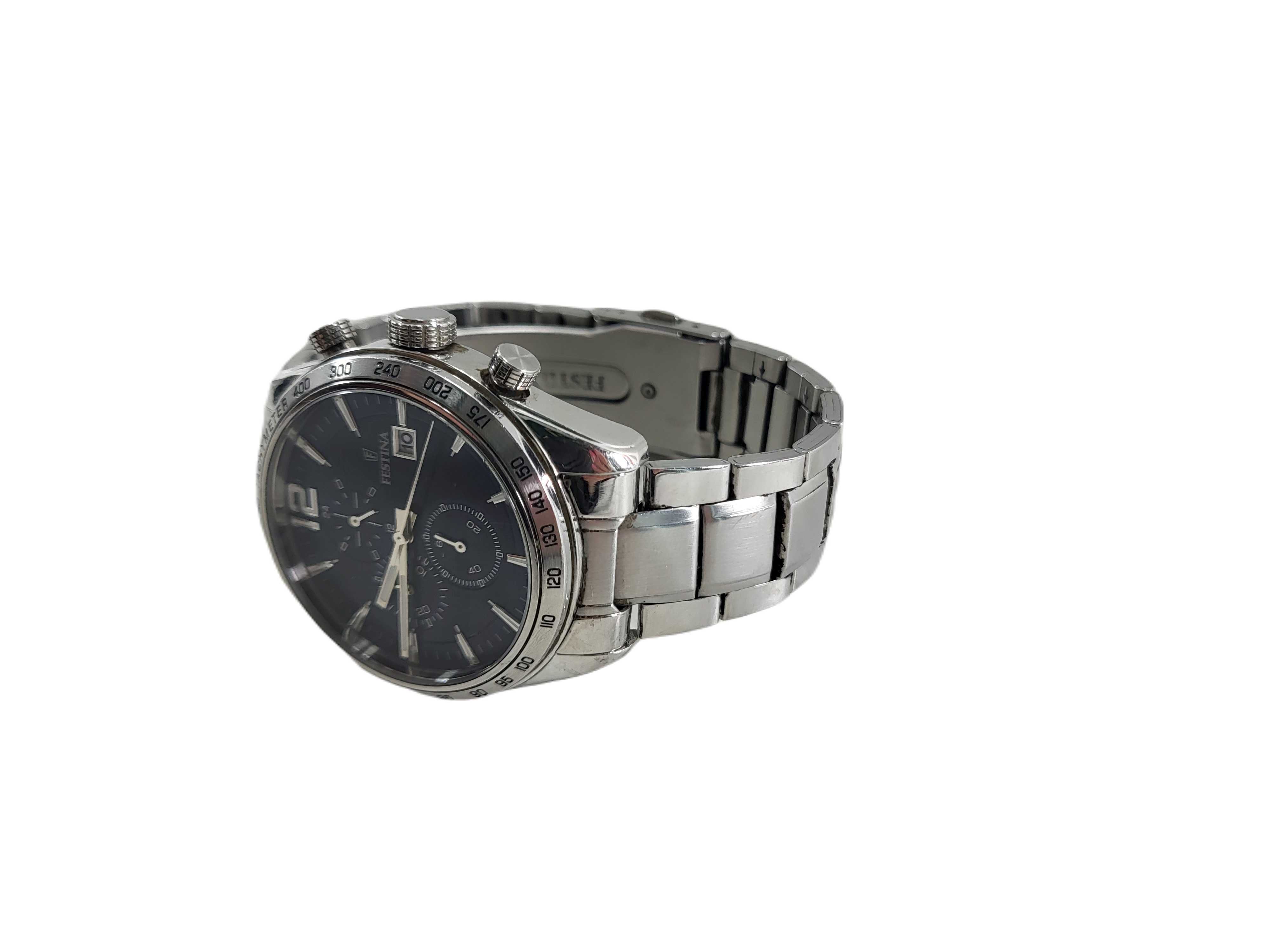 Zegarek męski Festina Timeless Chronograph F16759/3 srebrny