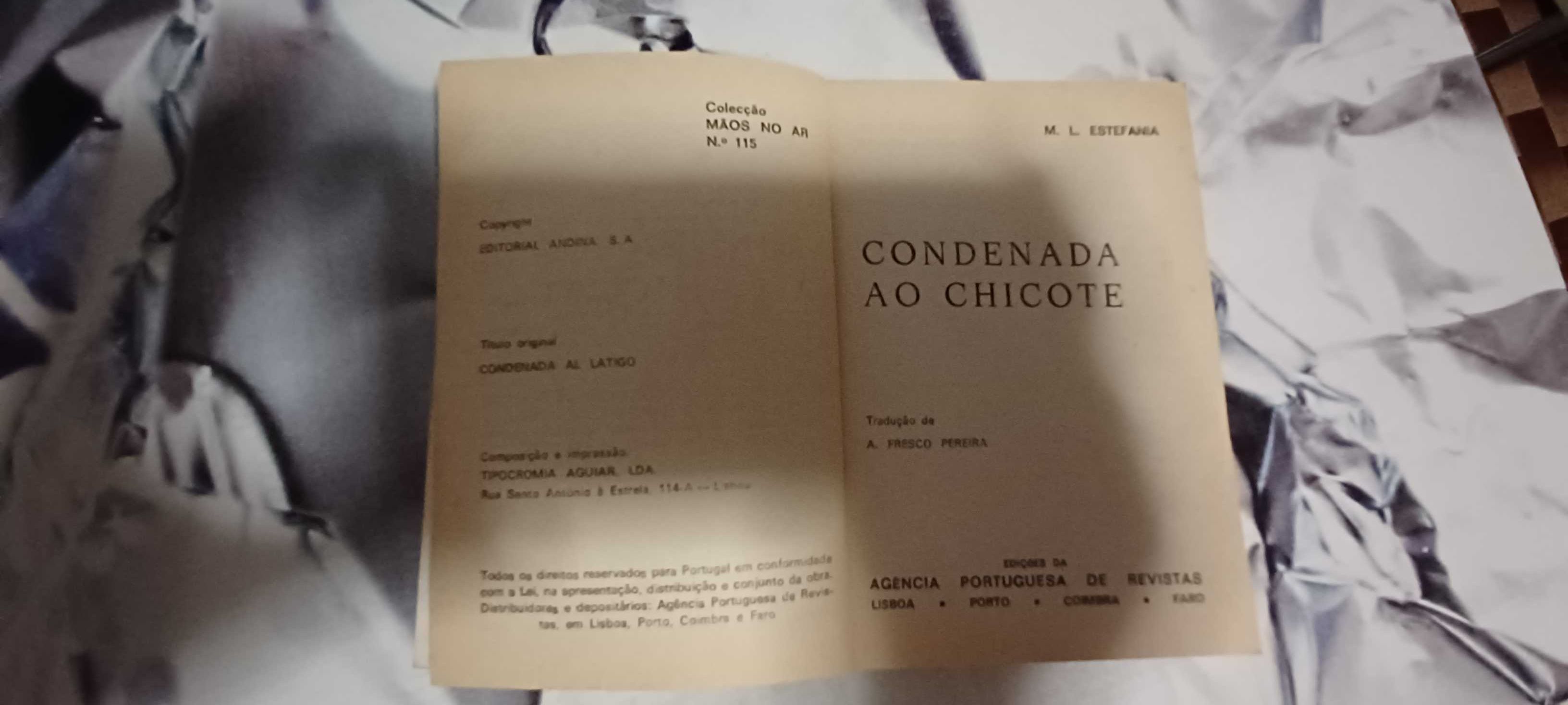 Livro _Condenada ao Chicote_ de M. Fresco Pereira