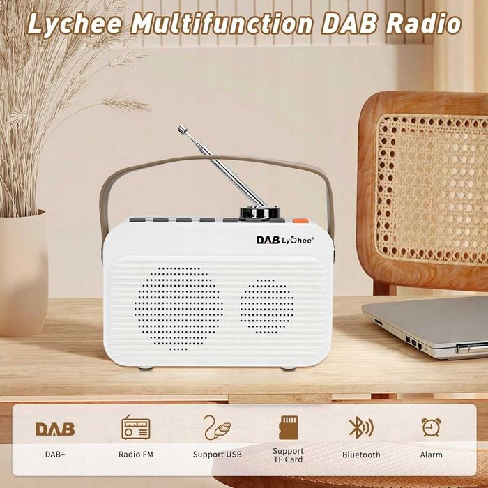 Radio FM cyfrowe DAB/DAB+ Bluetooth karty TF wyświetlacz LED przenośny