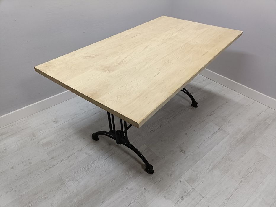 Stół do restauracji loft akacja na metalowej nodze 6szt