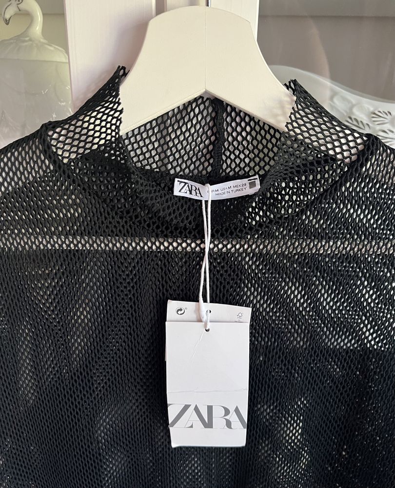 Zara bezrękawnik z delikatnej siateczki rozmiar M/38 NOWY