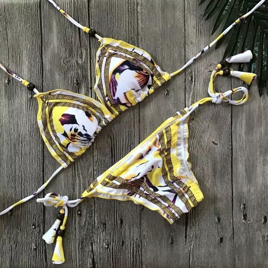 Biquini / Bikini padrão amarelo TAMANHO M NOVO