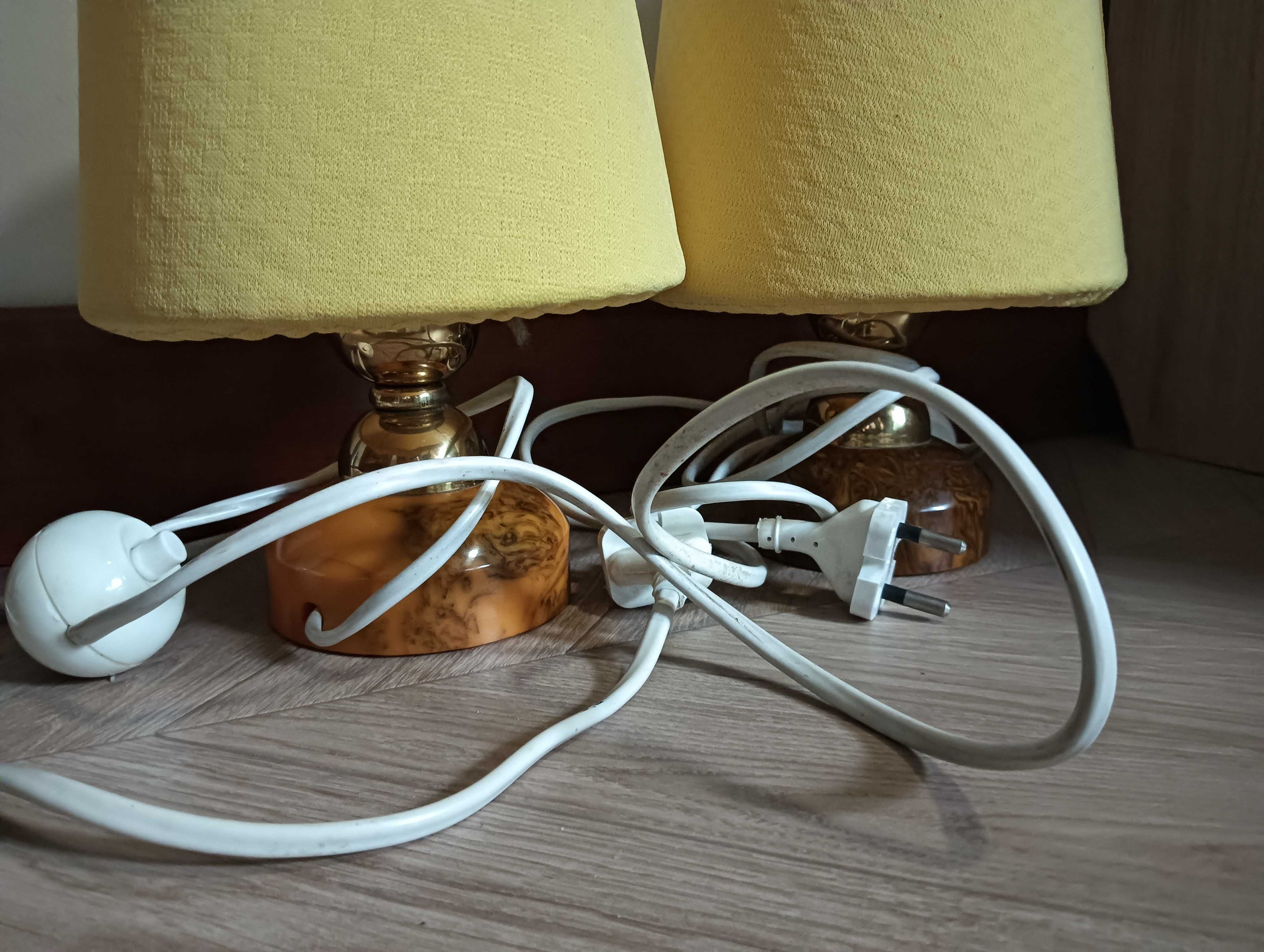 Lampka z abażurem nocna zestaw 2szt