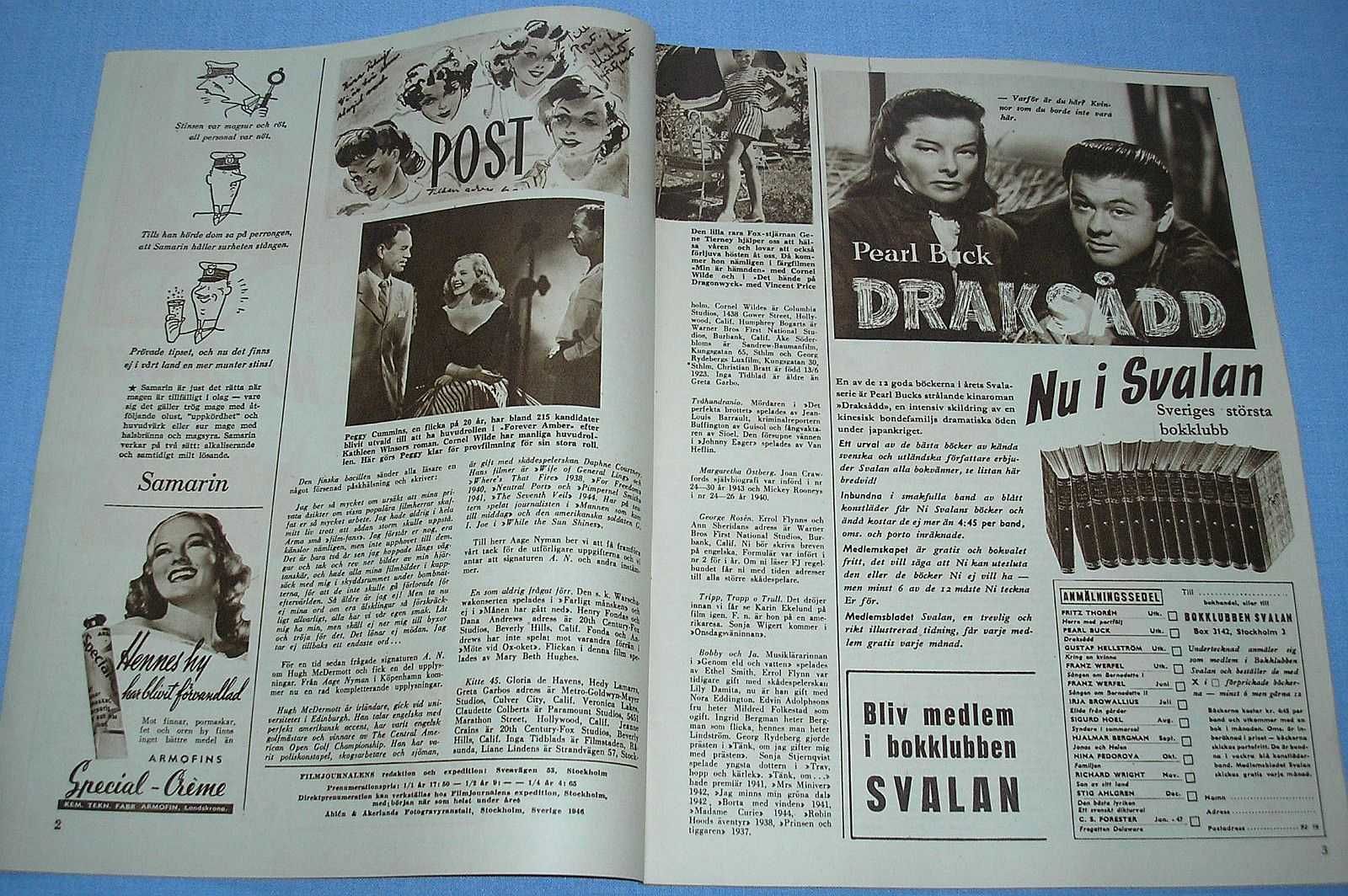 FilmJournalen nr 19 z 12 maja 1946 r. Sally Gray