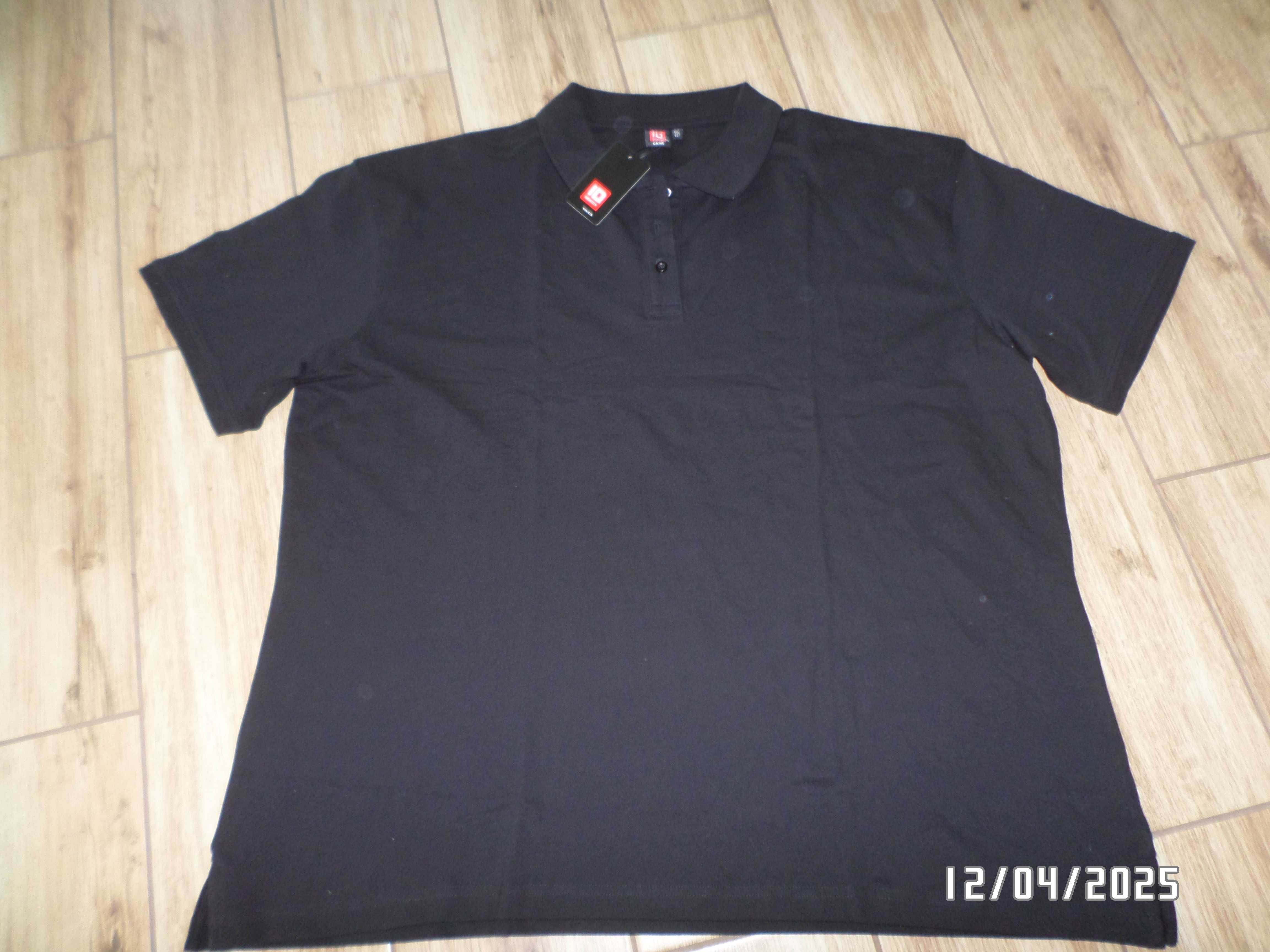 firmowa męska koszulka polo-czarna-5XL-XXXXXL-nowa
