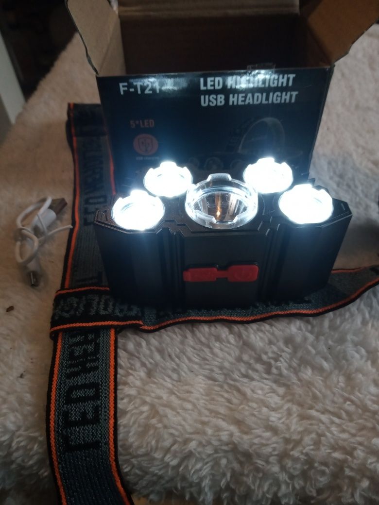 Latarka czołowa 5 LED