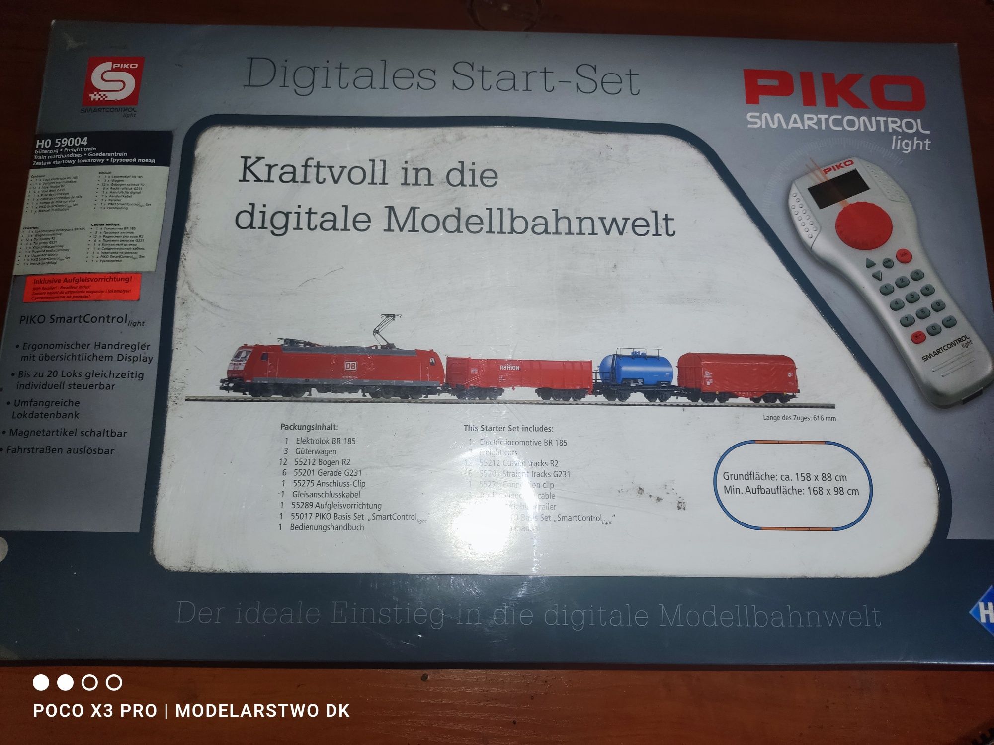 Piko cyfrowy zestaw towarowy 59004 w skali H0 1:87 kolejka makieta