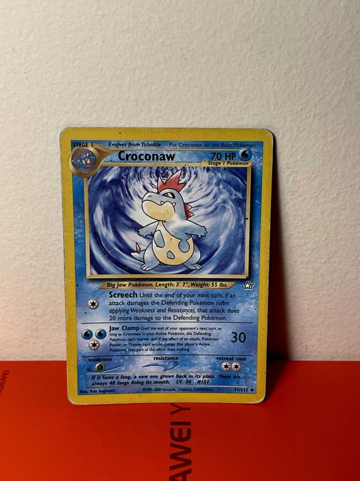 Carta Pokémon TCG: Croconaw, 70 HP, LV. 34, Set Neo Genesis 31/111