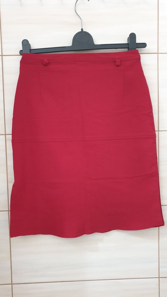 Czerwona bordowa spódnica Vintage 36