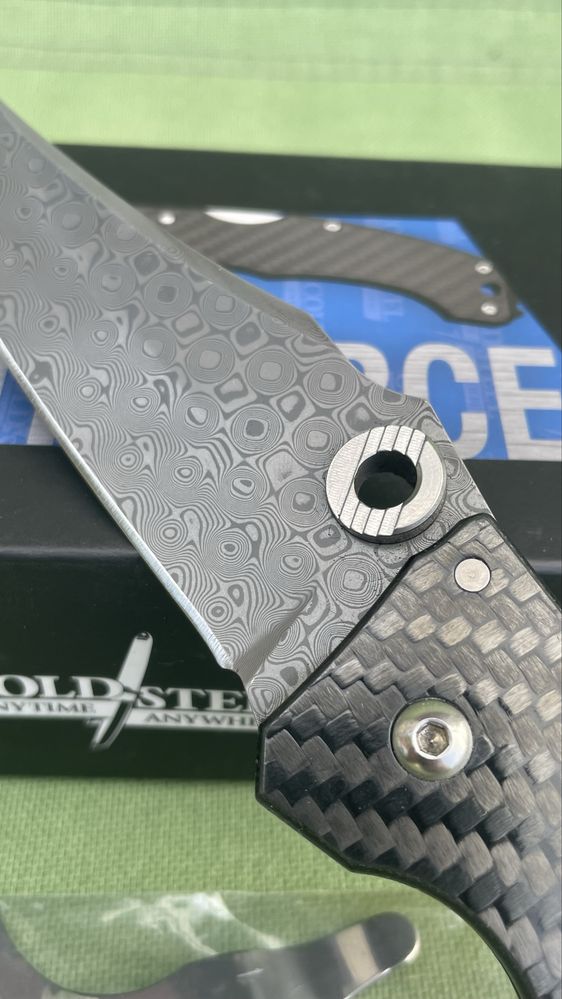 нож Cold Steel Night Force, DSC Damascus - N690 + Nitro B, Tri-AD-Lock