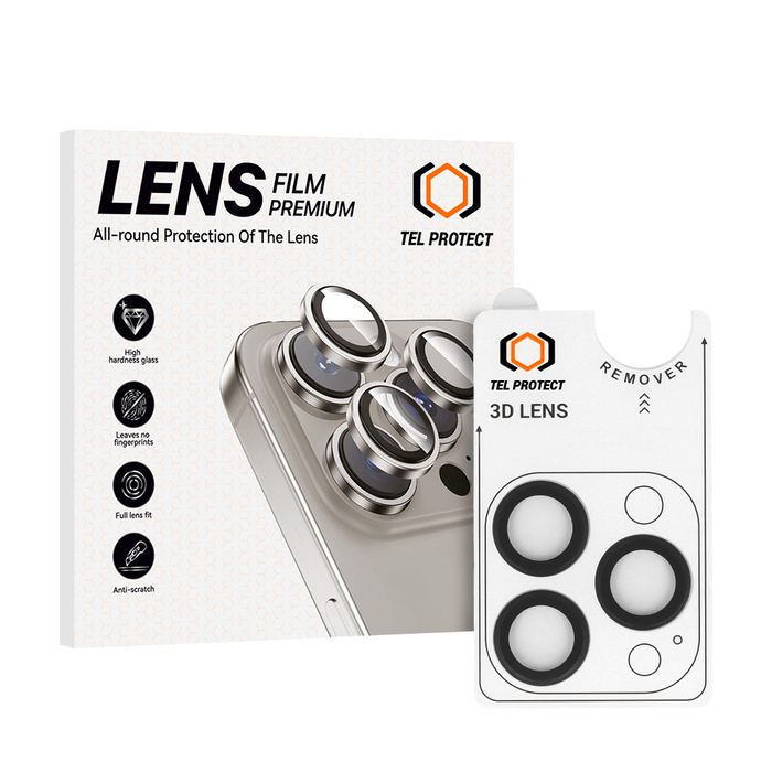 Tel Protect 3D Lens iPhone 15 Pro/Pro Max czarne (3 szt)