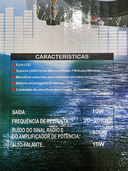 Coluna de som Karaoke Party 10W