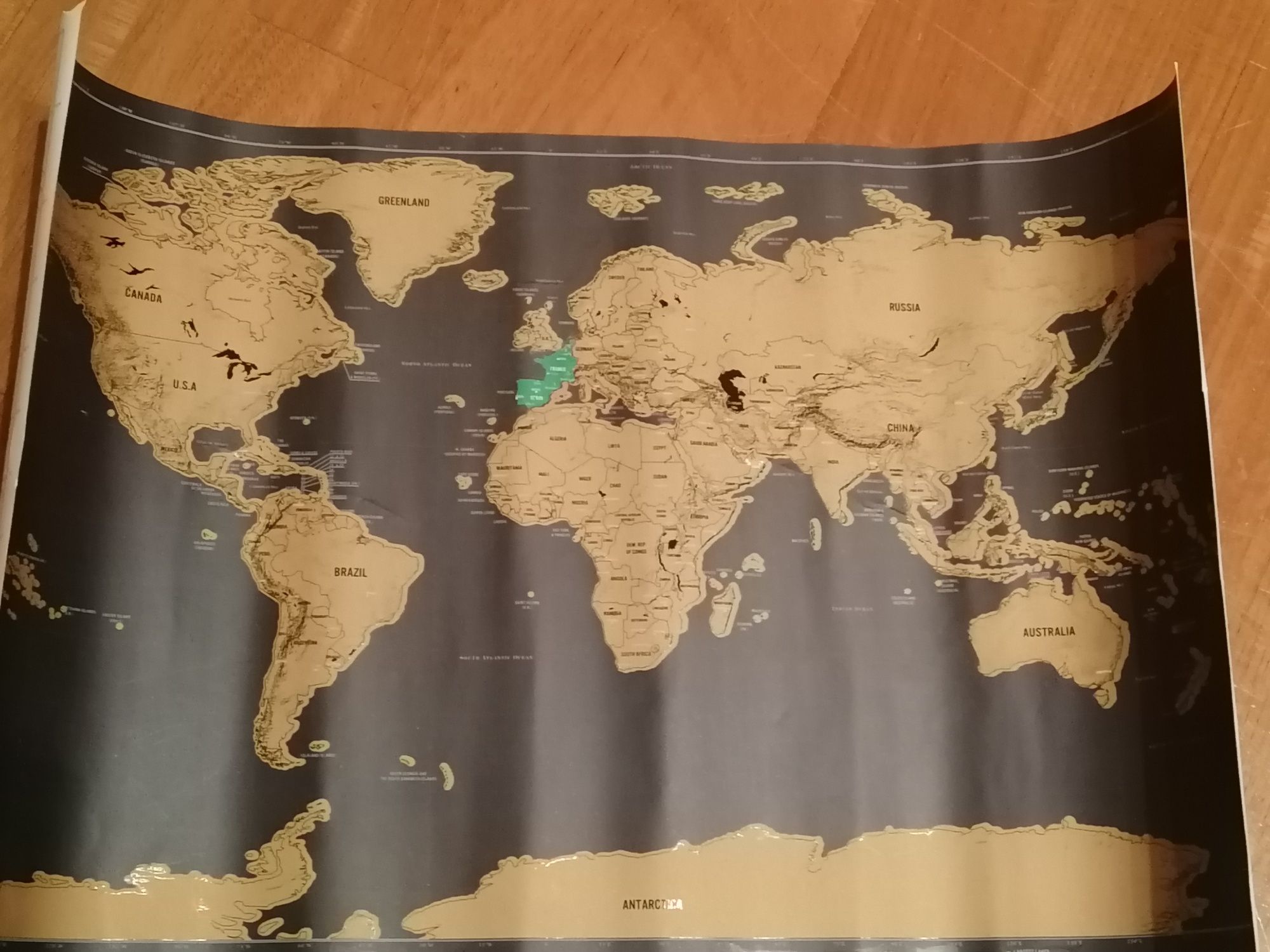 Mapa mundo para raspar