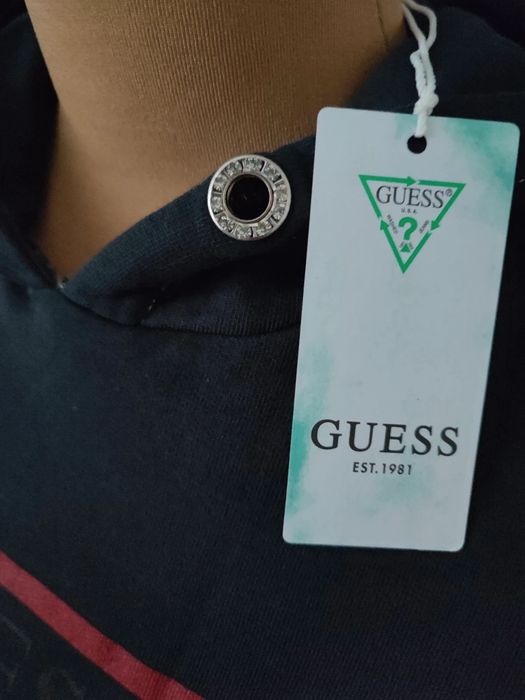 Bluza Guess Icon z kryształkami i perełkami nowa z metką