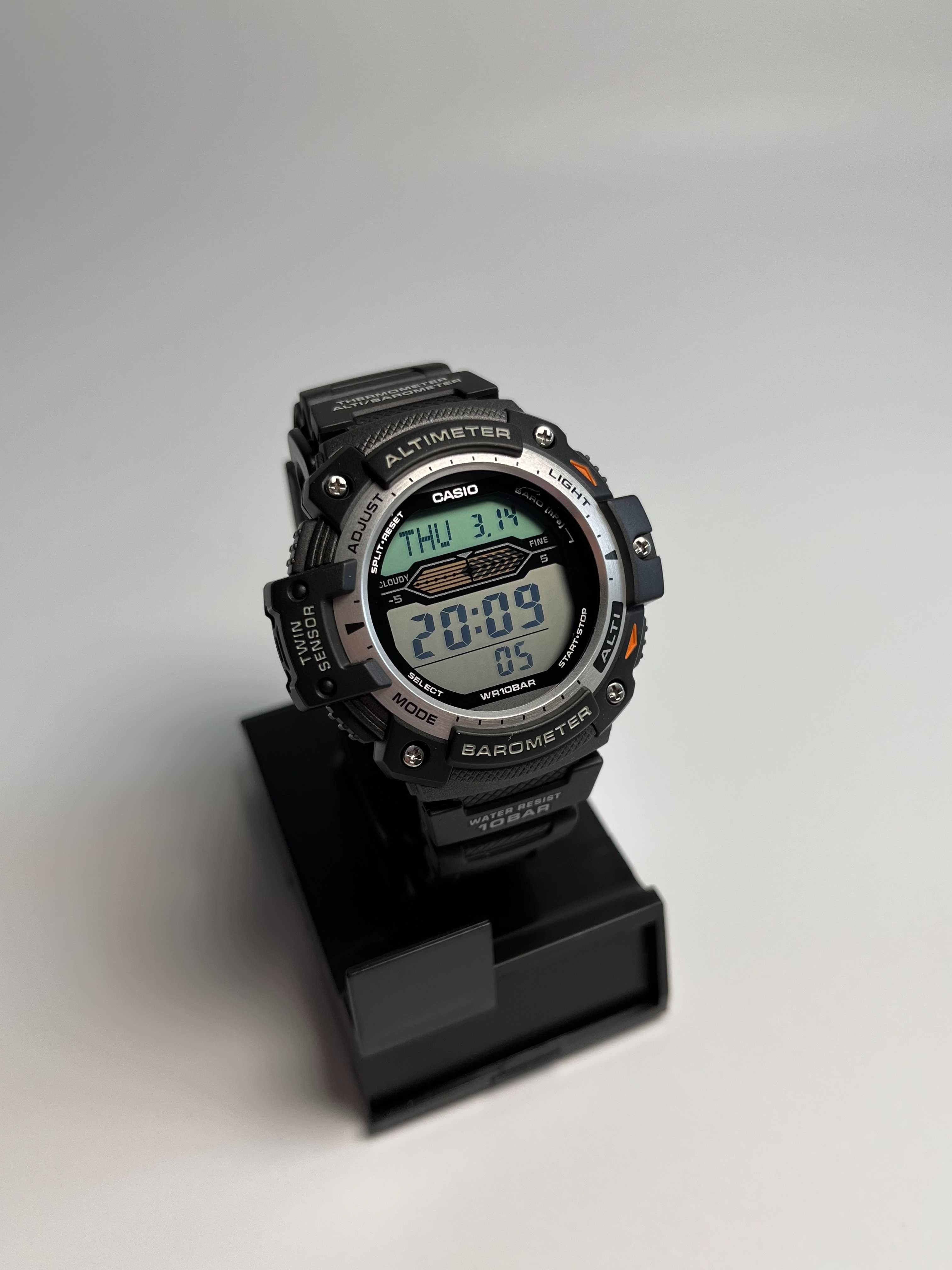 спортивний годинник Casio SGW-300H-1, касіо барометр, касио Ø50мм