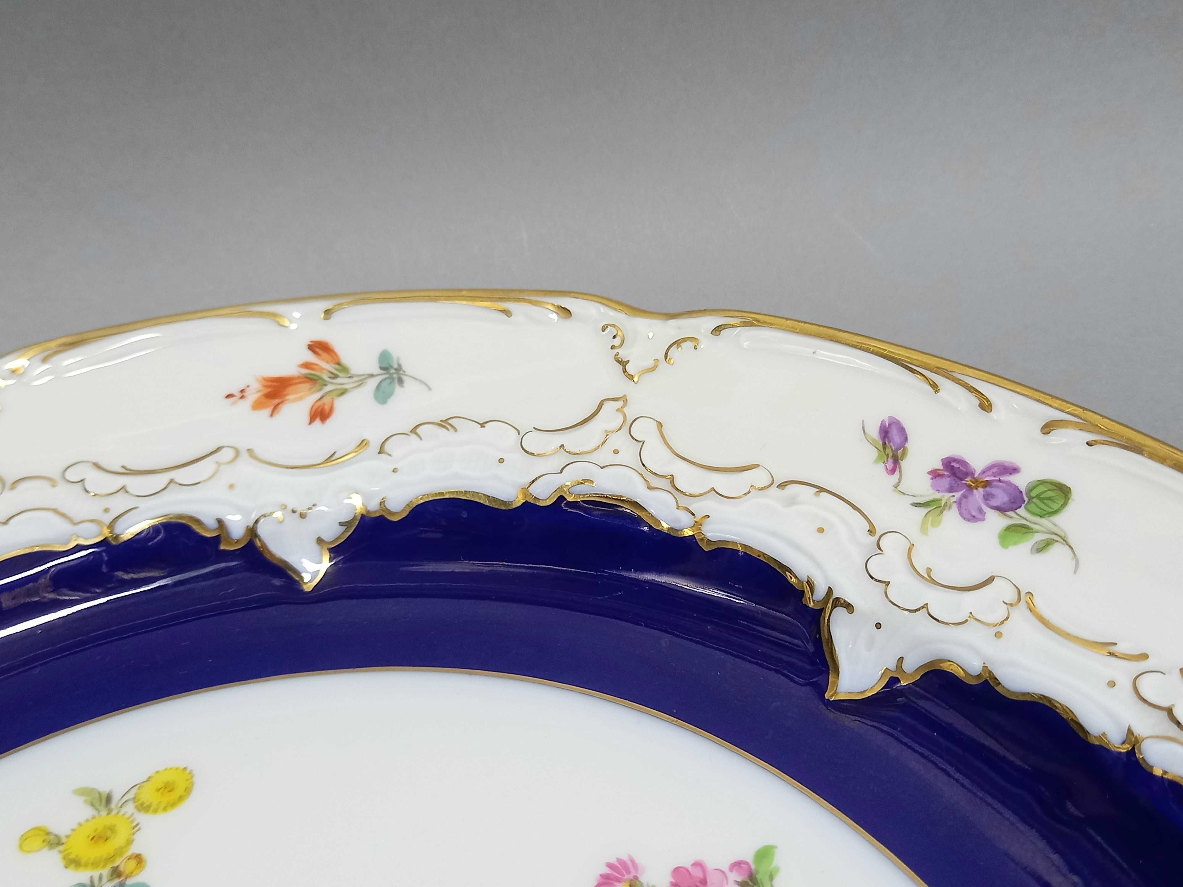 Kobaltowa patera, B-Form, Miśnia, Meissen