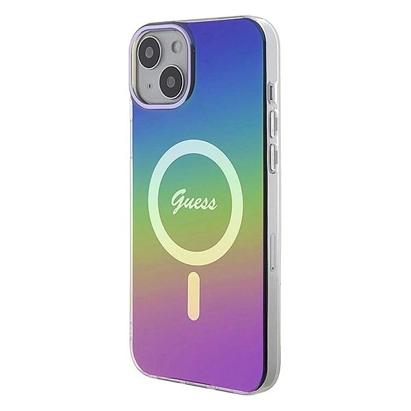 Etui Guess IML Iridescent MagSafe na iPhone 15 Plus / 14 Plus 6.7" - m