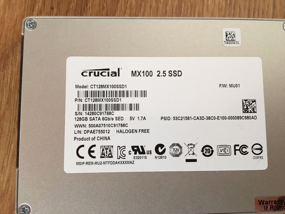 Disco SSD Crucial MX100 128GB