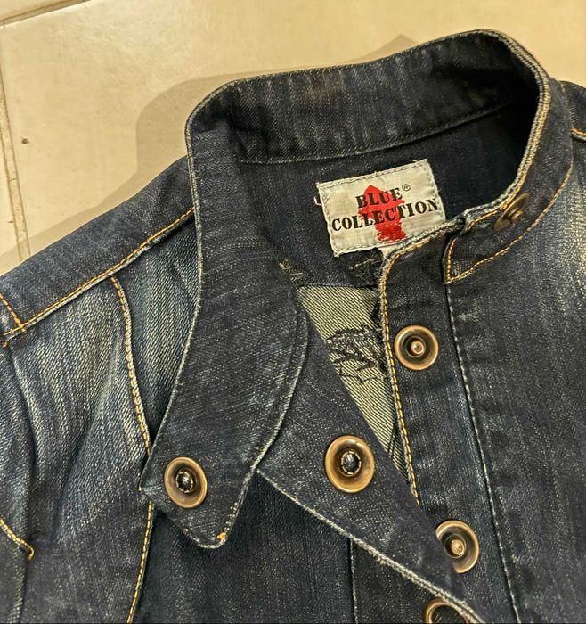 Blusão em Ganga com bordado nas costas