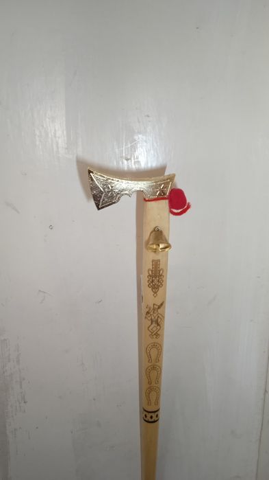 Ciupaga góralska folkowa ludowa z dzwonkiem 50 cm