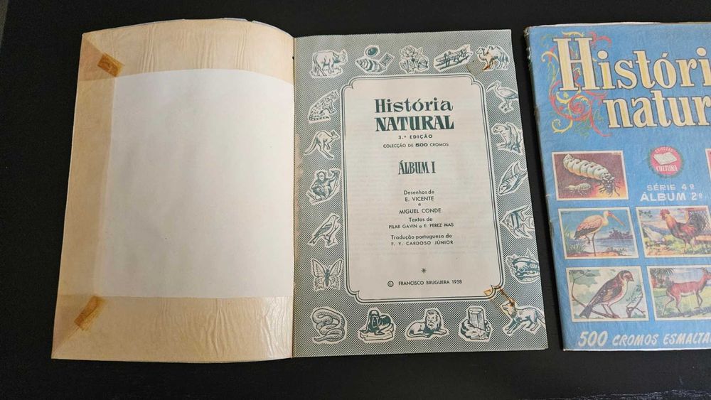 História Natural - Caderneta de Cromos Completa - 1958