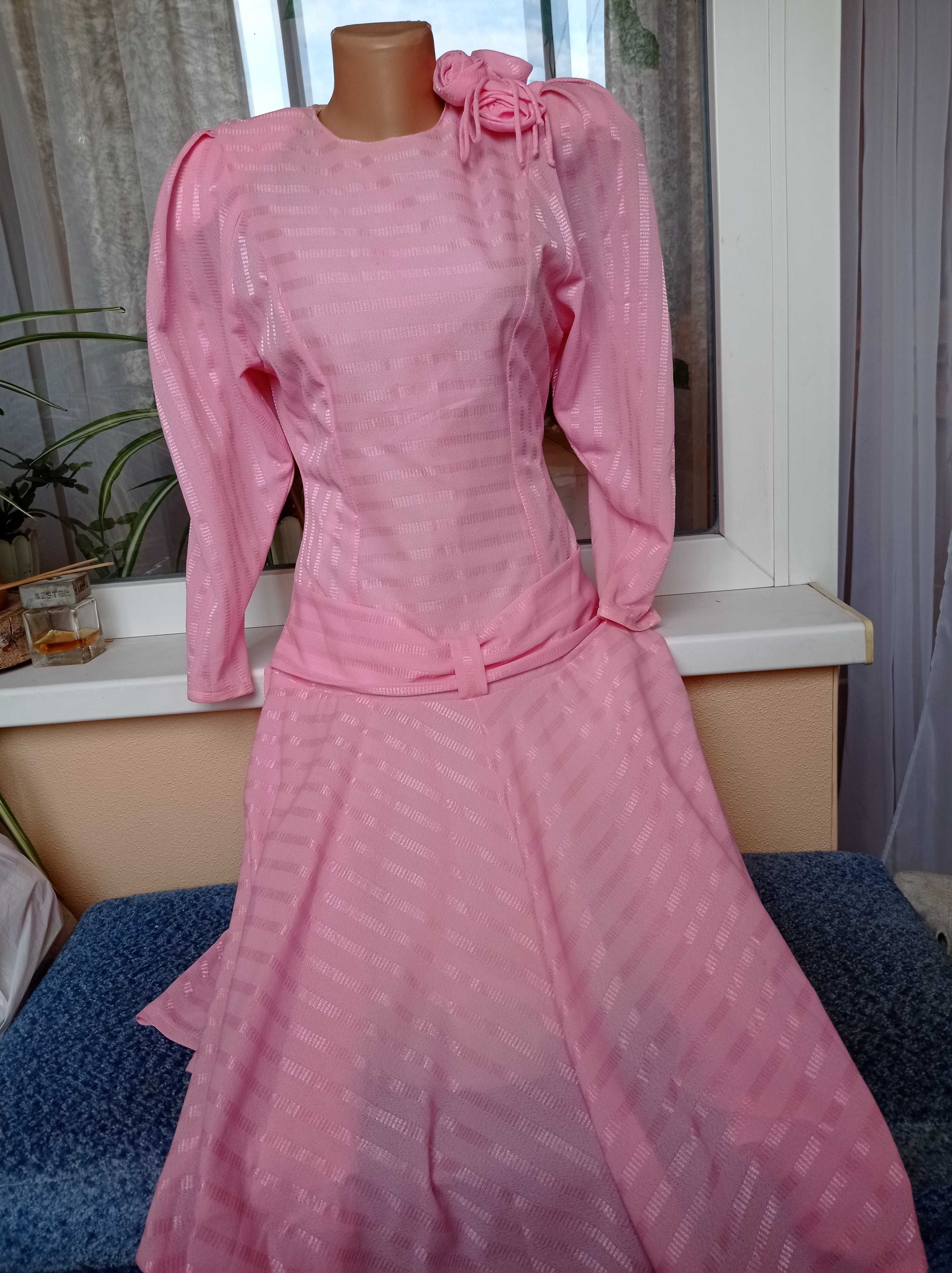Вечернее платье  в ретро стиле. Платье розового цвета. Ретро платье.