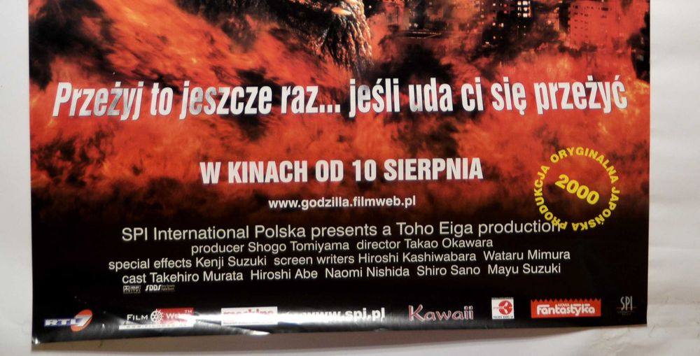 Powrót Godzilli (2000) Oryginalny Plakat Kinowy 68x98 cm