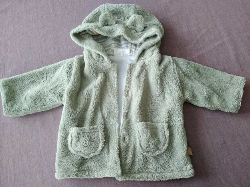 Ciepła bluza frotte/ wdzianko rozmiar 62, 2-4 m-ce