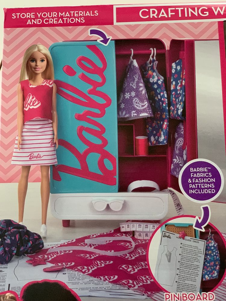 Nowy zestaw Barbie szafa na ubrania projektanka prezent