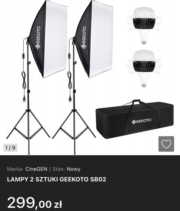Softbox geekoto sb02 swiatlo