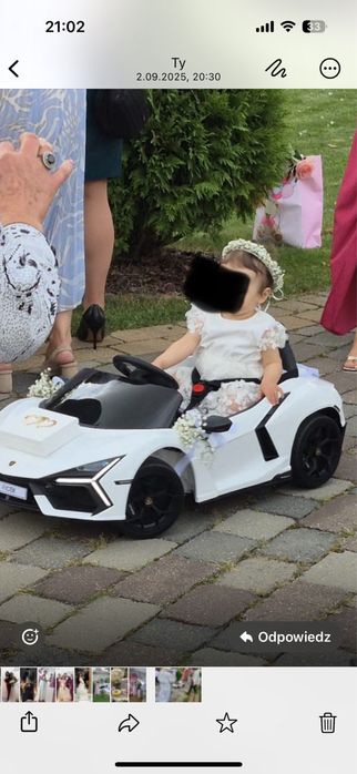 Sukienka biala dziecko rok slub chrzciny chassmi in love