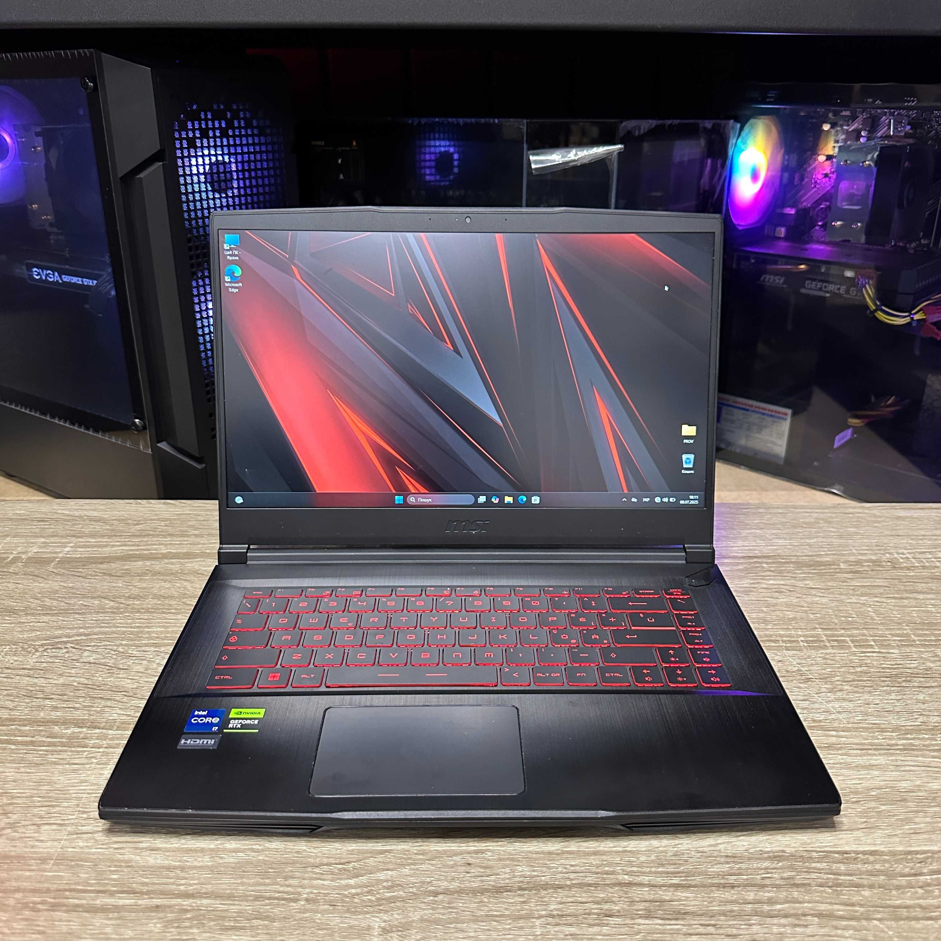Ноутбук MSI GF63 144Гц i7-12650H/16Gb/1Tb SSD/RTX4050-6Gb ГАРАНТІЯ