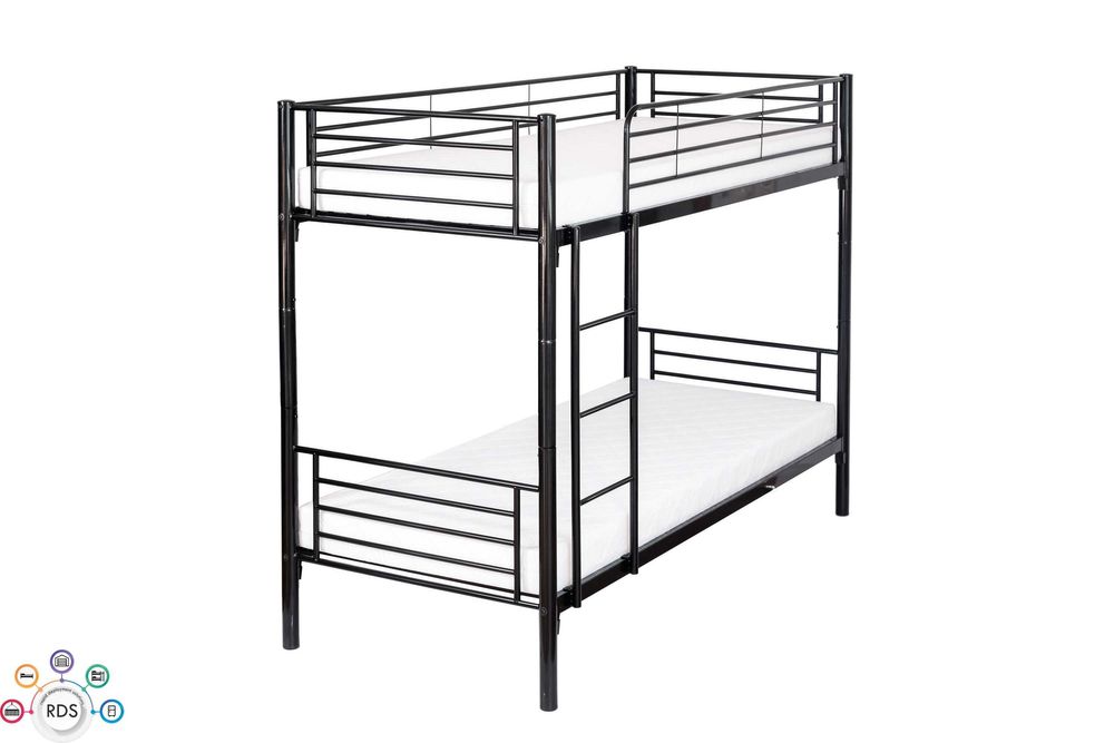 Łóżko metalowe piętrowe rozkładane na pojedyncze Łóżka wojskowe 90x200