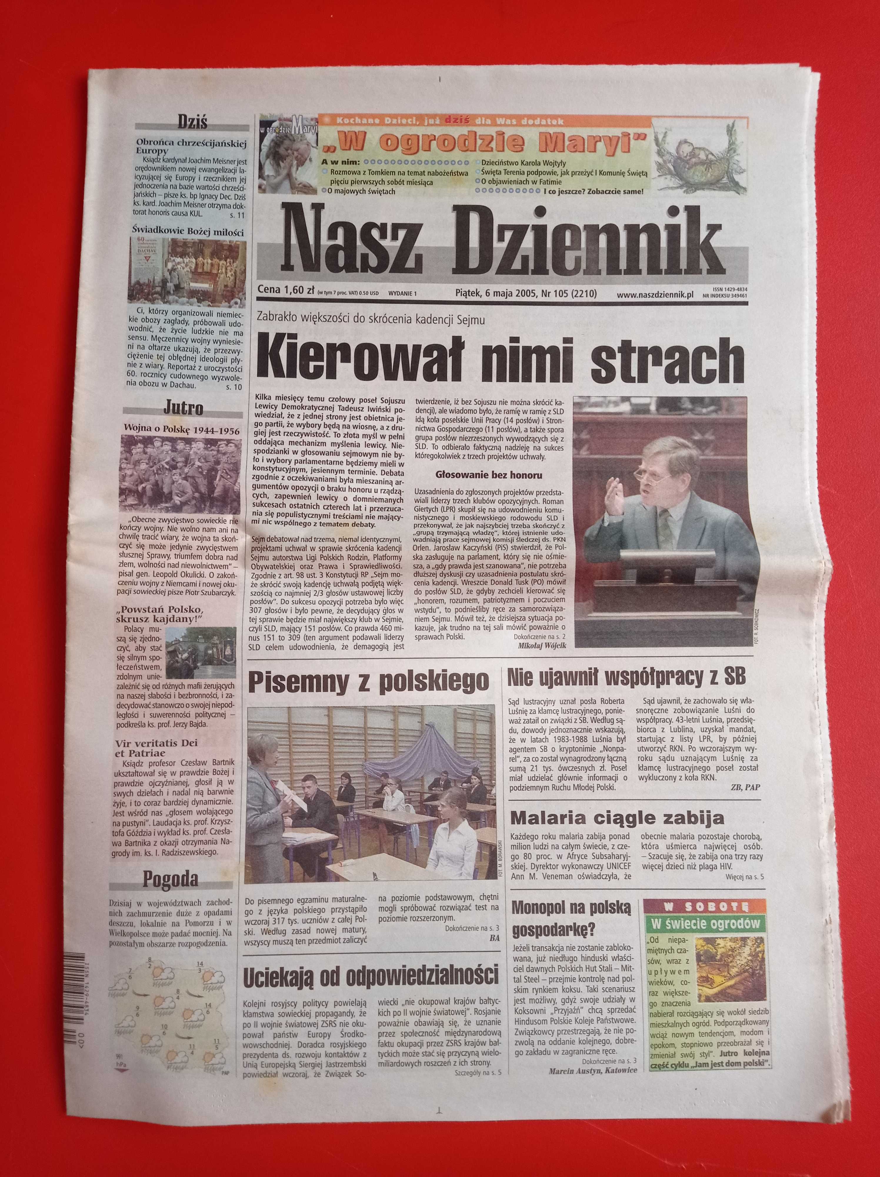 Nasz Dziennik, nr 105/2005, 6 maja 2005