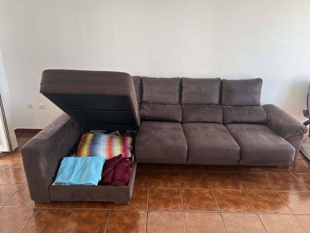 Sofa chaise longue ,4 lugares todos reclinaveis
