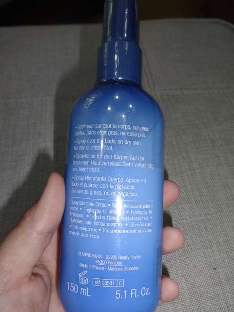 Spray hidratante para corpo - homem - 150 ml Clarins Paris (novo)