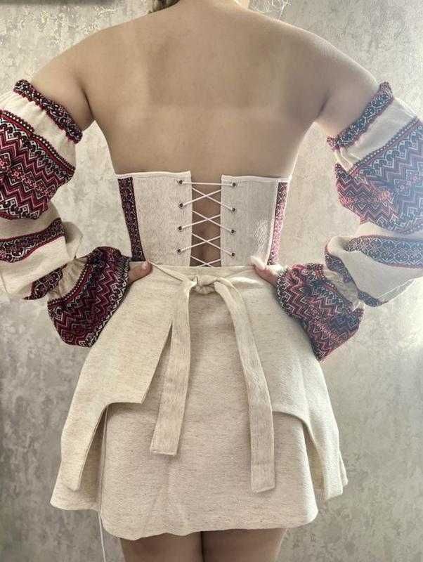 Корсет вишиванка з рукавами