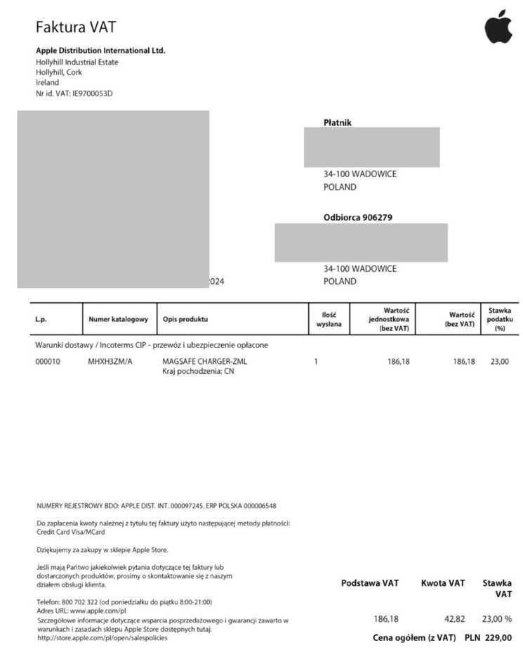 Ładowarka indukcyjna Apple MagSafe (oryginalna)