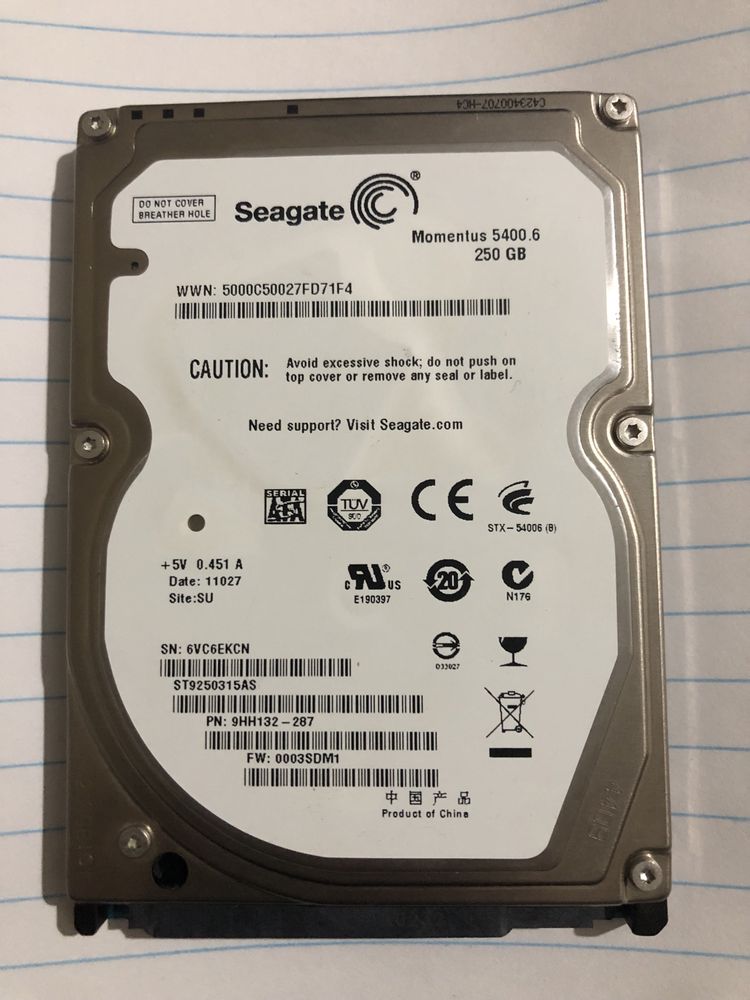 Seagate б/у жосткий диск 250 Gb