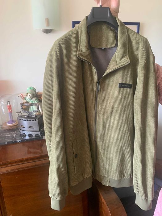 BLUSÃO de bombazine verde, XL, novo a estrear