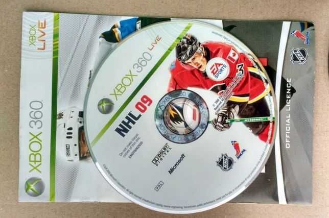 Xbox 360, NHL 09 диск с игрой.