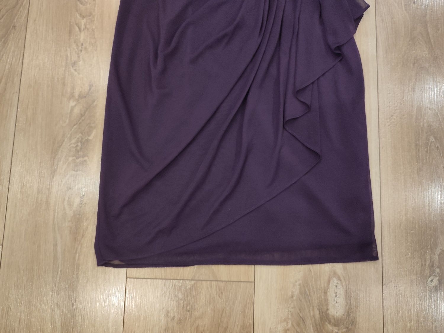 Fioletowa bandażowa elegancka sukienka Xscape rozmiar 36 S