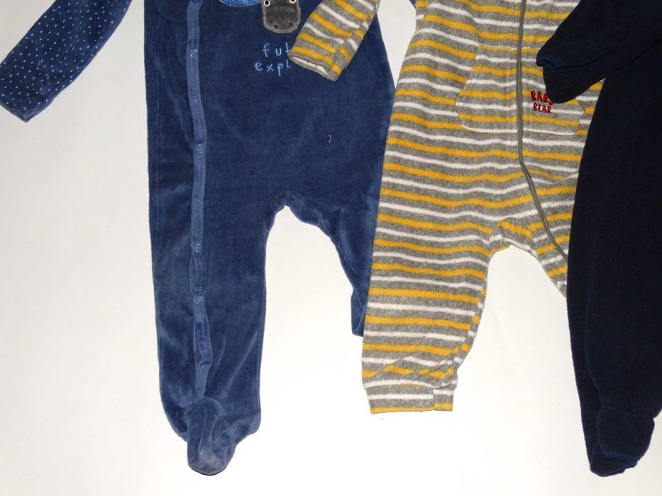 _Fajny Zestaw ciepłych pajacyków dla chłopca R.74/80