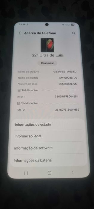 Samsung Galaxy S21 Ultra em Caixa