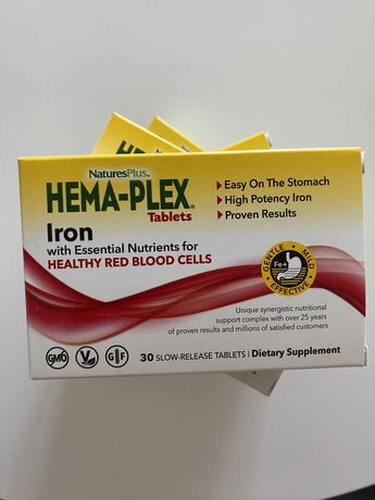 Залізо Nature's Plus Айхерб Iherb Hema Plex 30 шт