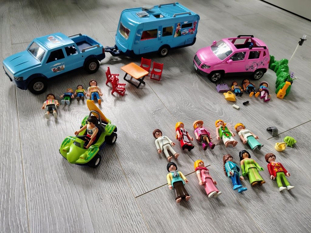 Zestaw Playmobil kamper samochód auto