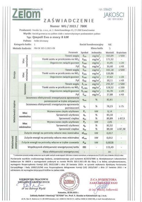 Kocioł, piec PEREKO QmPELL EVO 8kW 5 klasa EcoDesign