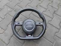 KIEROWNICA MULTIFUNKCJA SKÓRZANA 3 RAMIENNA S LINE ŚCIĘTA CARBON AUDI S3 RS3 8P 8V S6  RS6 C6 C7 S7 RS7  C7 S4 RS4 B7 B8 S8 D3 D4 SQ5 8R SQ7 4L WYSYŁKA !!!!!