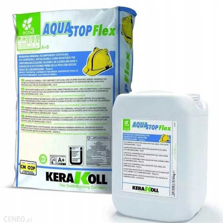 KERAKOLL AQUASTOP FLEX powłoka wodoszczelna 32KG hydroizolacja balkon.